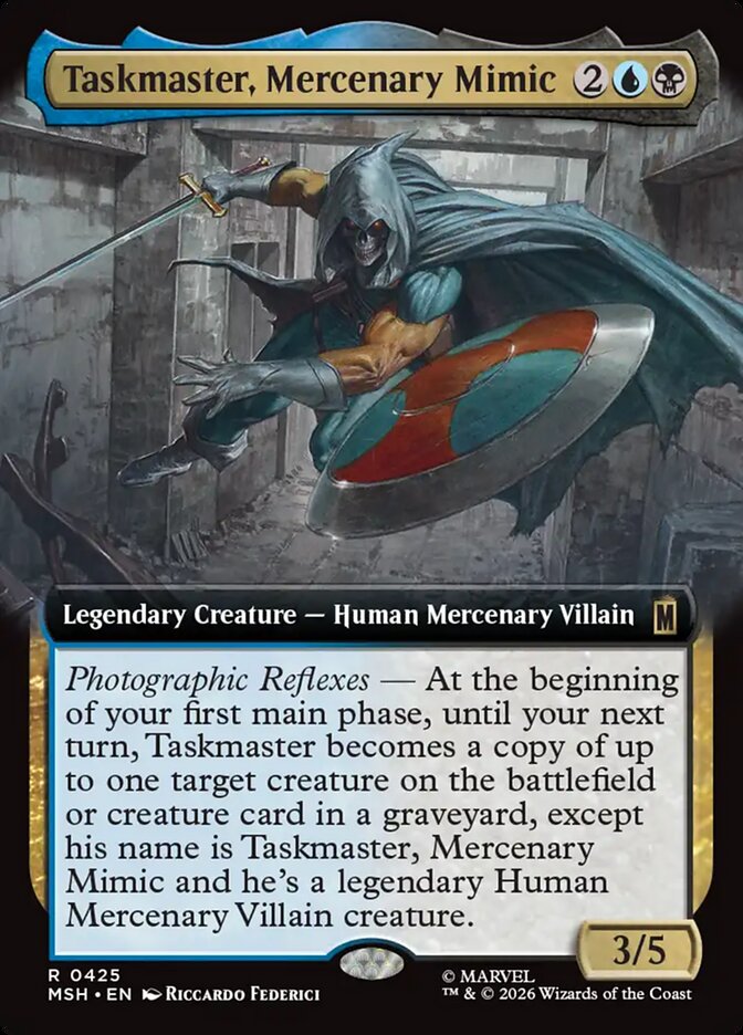 Taskmaster, Mercenary Mimic Extended Art Foil