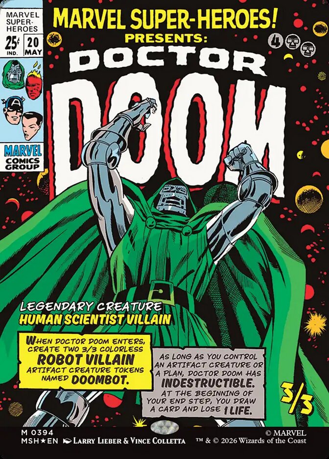 Doctor Doom Borderless Comic Foil