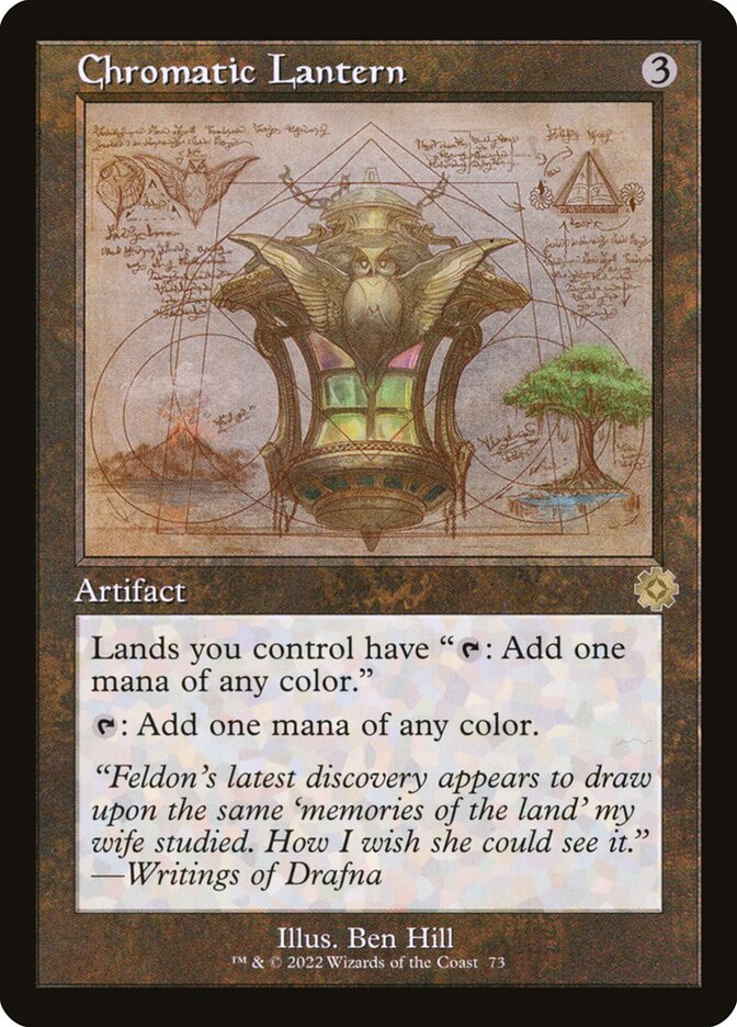 Chromatic Lantern Retro Frame Foil