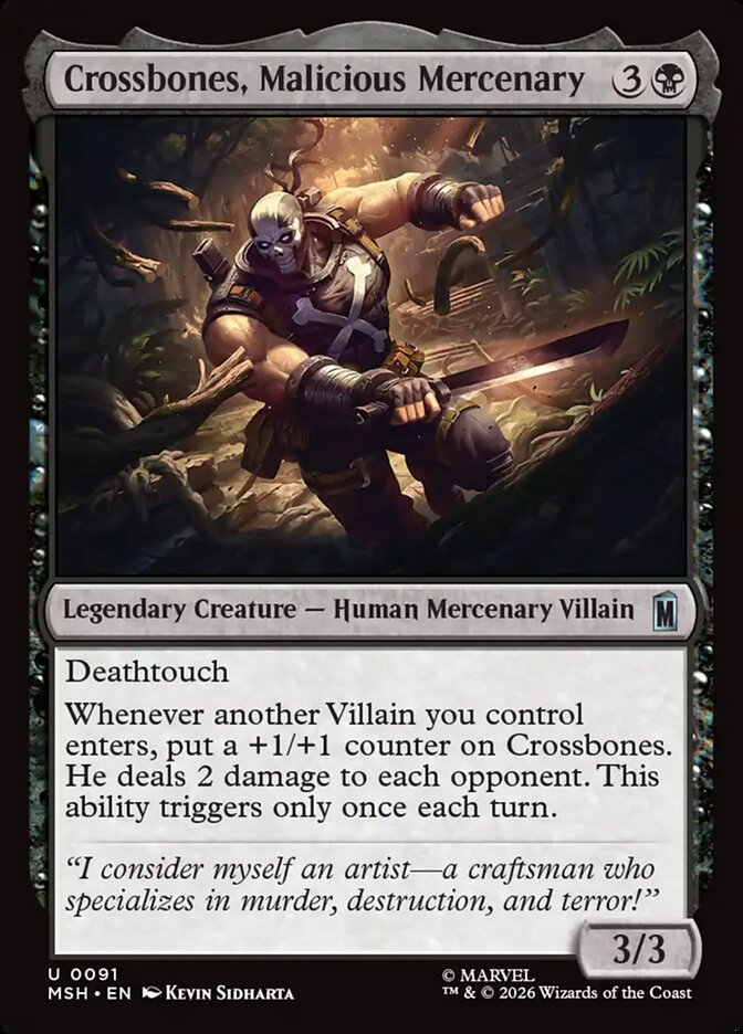 Crossbones, Malicious Mercenary Foil
