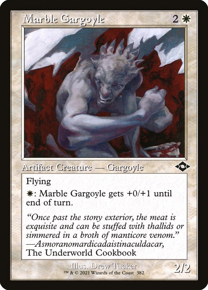 Marble Gargoyle Old Frame Foil