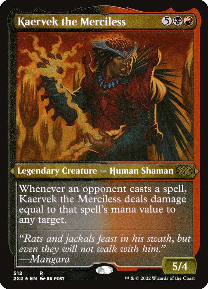 Kaervek the Merciless Etched Foil