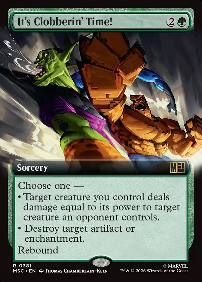 It's Clobberin' Time! Extended Art