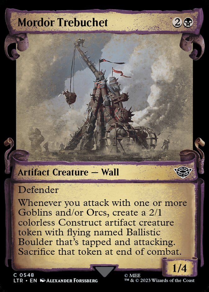 Mordor Trebuchet Showcase Silver Foil