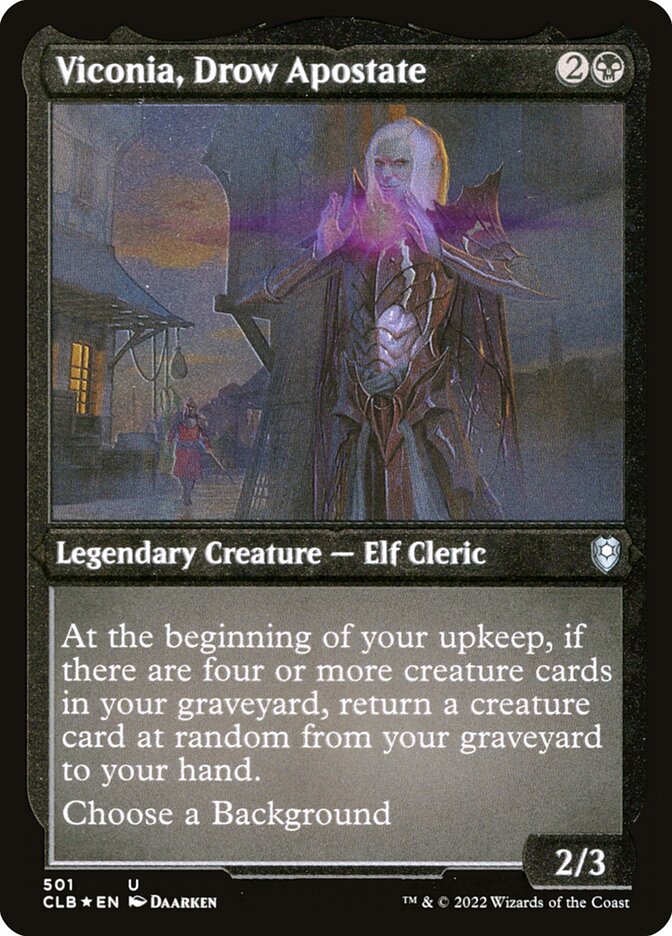 Viconia, Drow Apostate Etched Foil