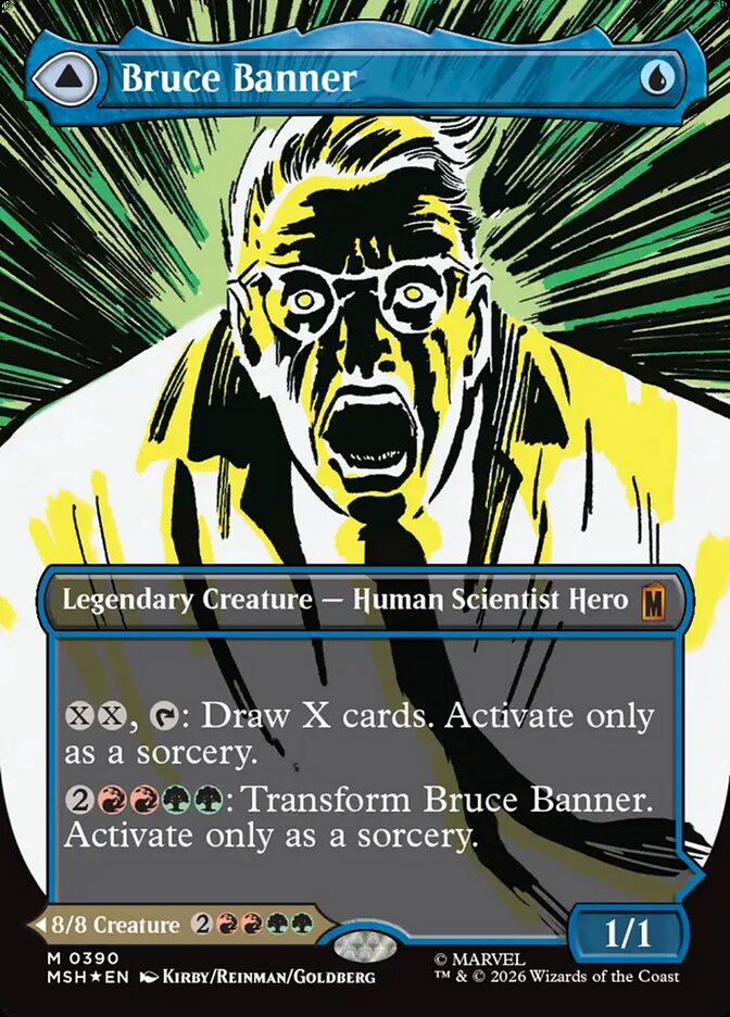Bruce Banner // The Incredible Hulk Borderless Comic Foil