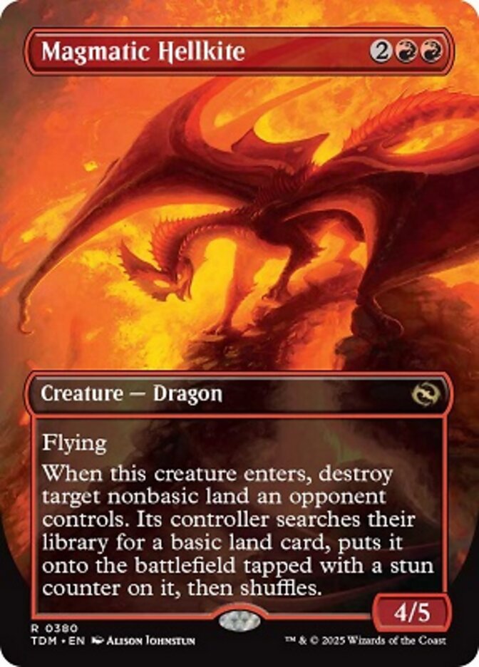 Magmatic Hellkite // Magmatic Hellkite Borderless Reversible