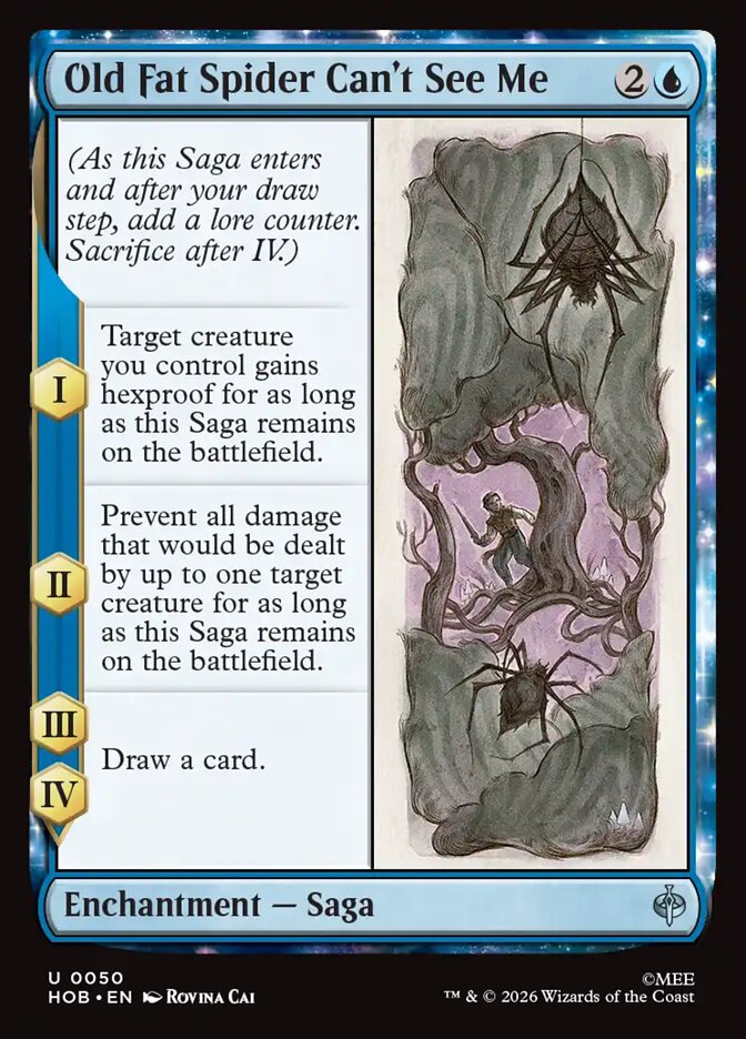 Old Fat Spider Can't See Me Foil