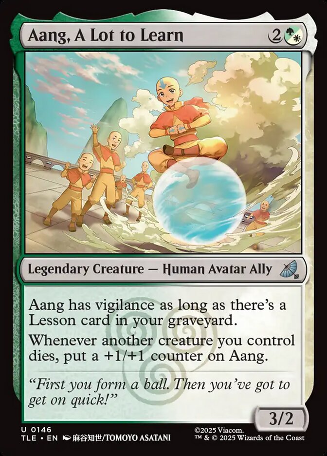 Aang, A Lot to Learn Foil