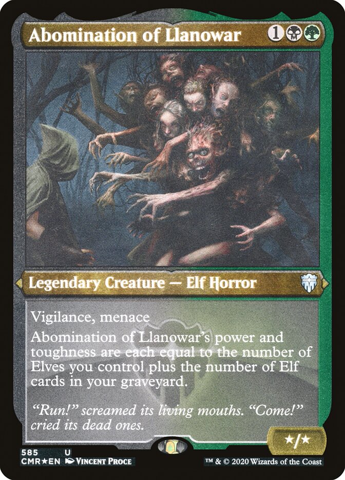 Abomination of Llanowar Etched Foil