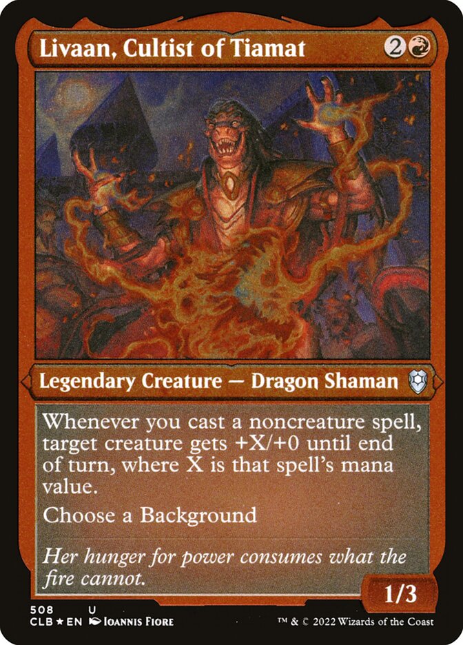 Livaan, Cultist of Tiamat Etched Foil
