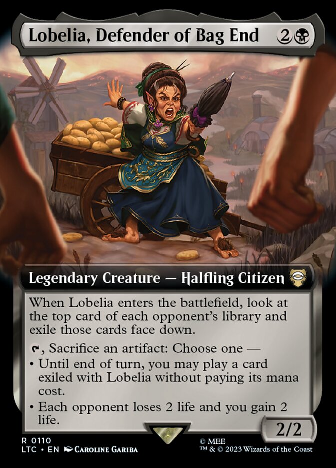 Lobelia, Defender of Bag End Extended Art