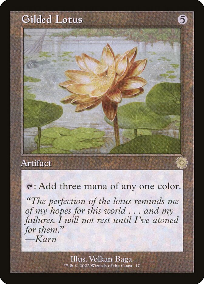 Gilded Lotus Retro Frame