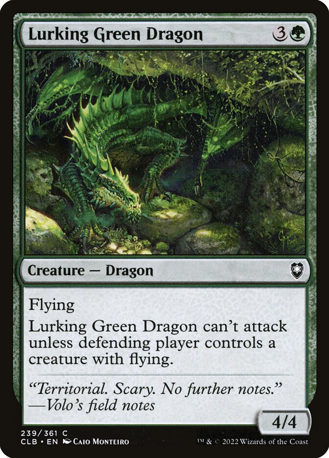 Lurking Green Dragon Foil