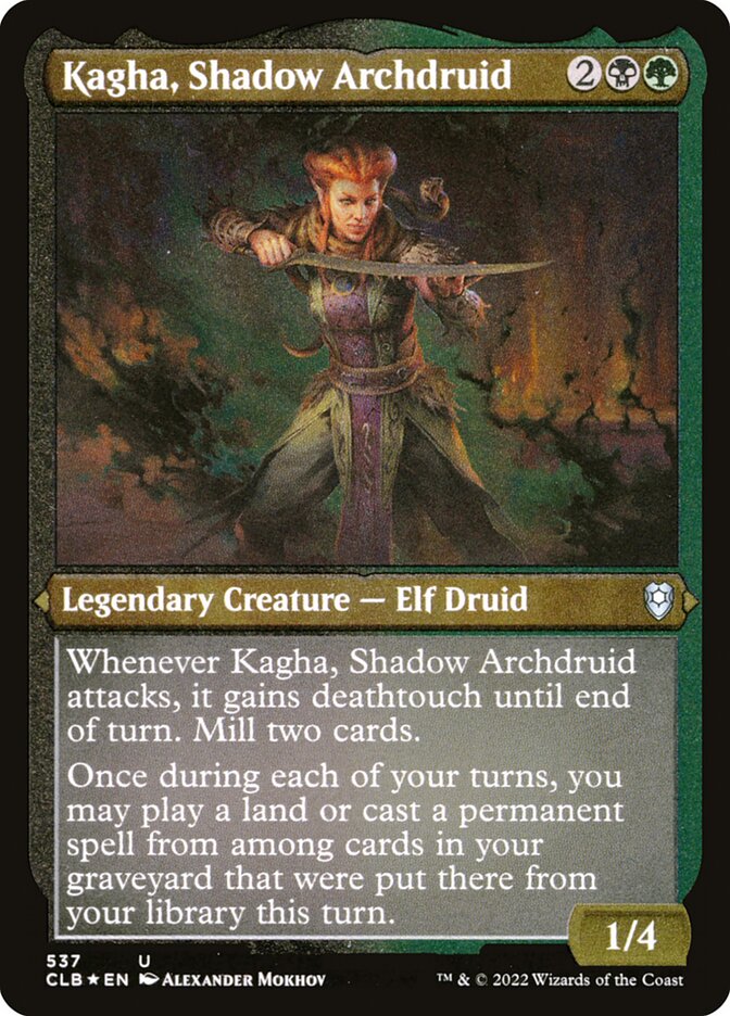 Kagha, Shadow Archdruid Etched Foil