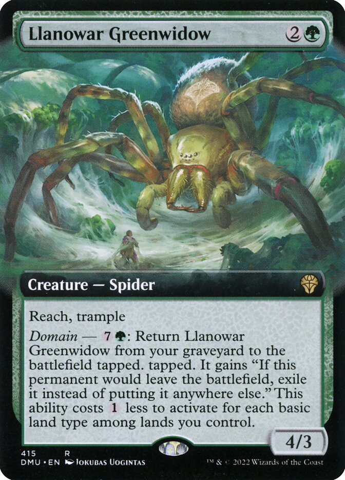 Llanowar Greenwidow Extended Art Foil