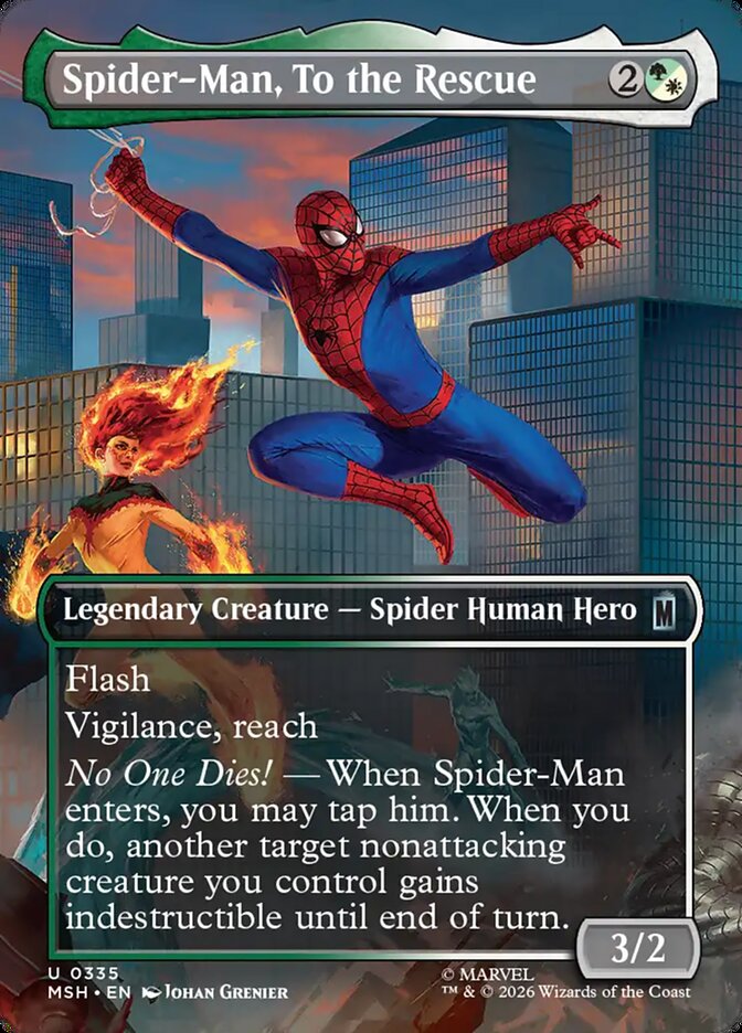 Spider-Man, To the Rescue Borderless Scene Foil