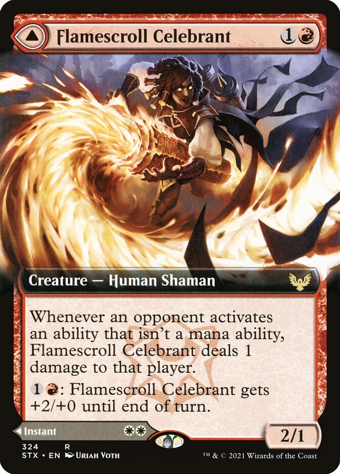 Flamescroll Celebrant // Revel in Silence Extended Art