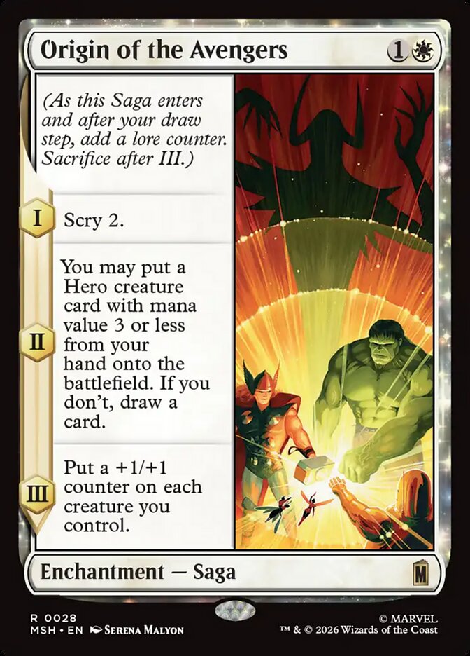 Origin of the Avengers Foil