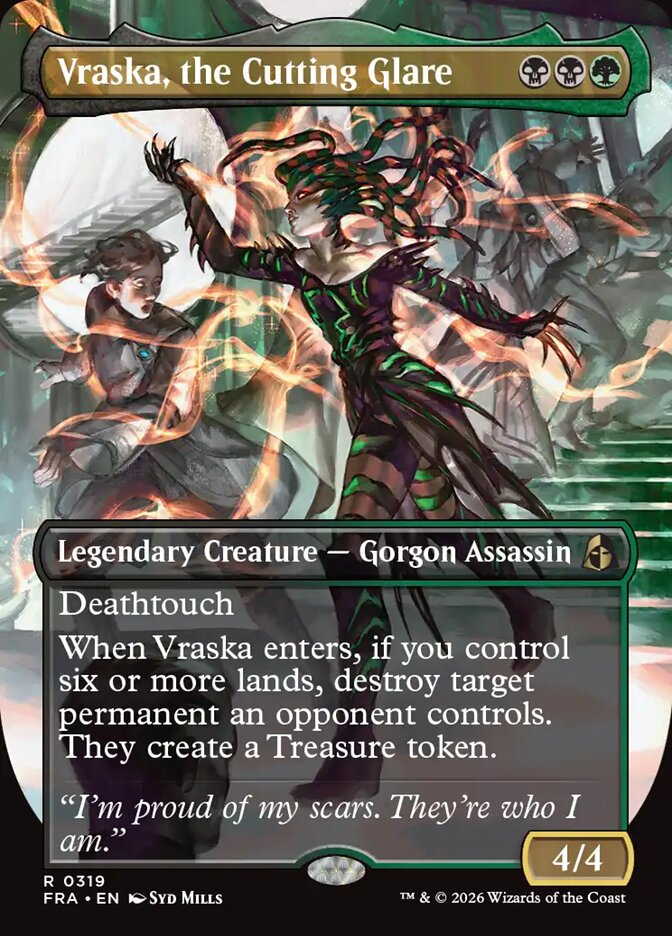 Vraska, the Cutting Glare Borderless Echoed Foil