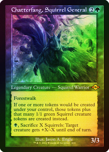 Chatterfang, Squirrel General Old Frame Etched Foil