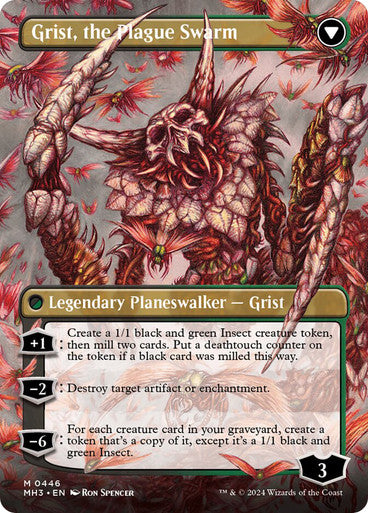 Grist, Voracious Larva // Grist, the Plague Swarm Borderless Foil