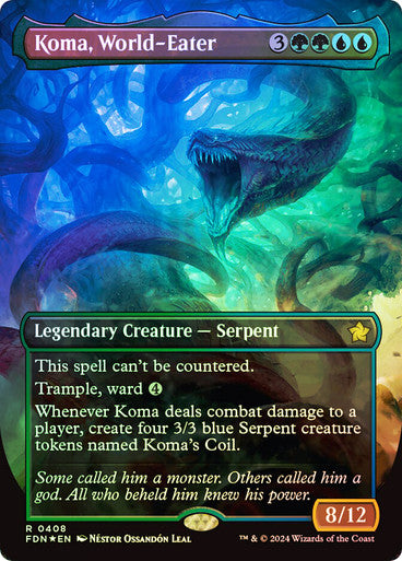 Koma, World-Eater Borderless Mana Foil