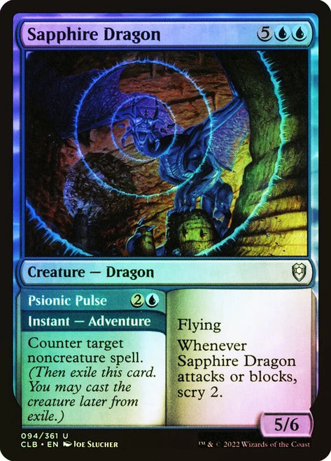 Sapphire Dragon // Psionic Pulse Foil