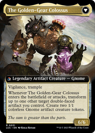 Tetzin, Gnome Champion // The Golden-Gear Colossus Extended Art Foil