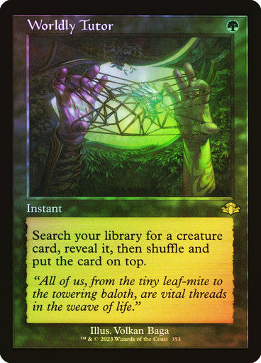 Worldly Tutor Old Frame Foil