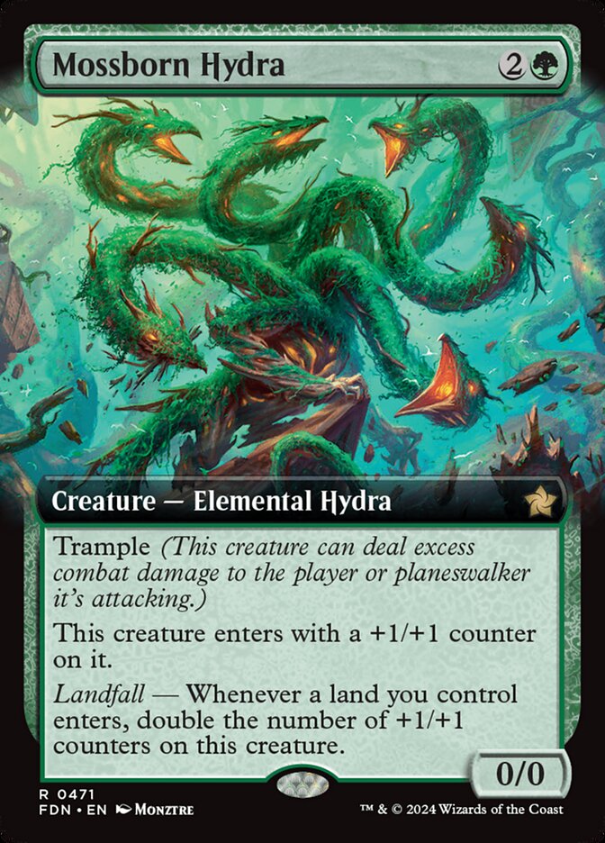 Mossborn Hydra Extended Art Foil