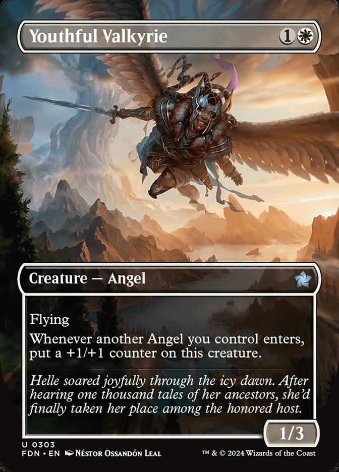 Youthful Valkyrie Borderless Foil