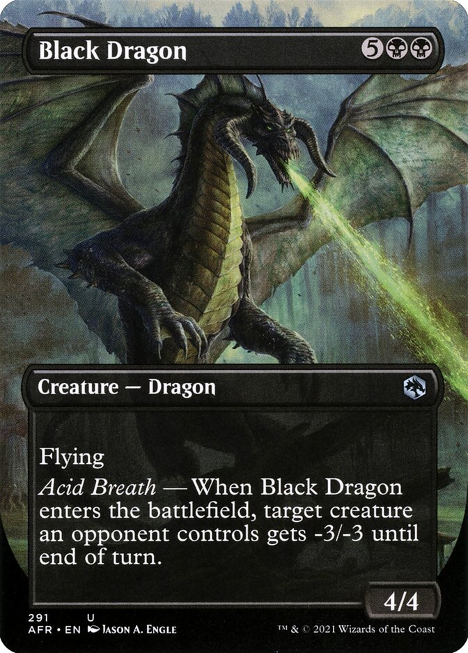 Black Dragon Borderless Foil