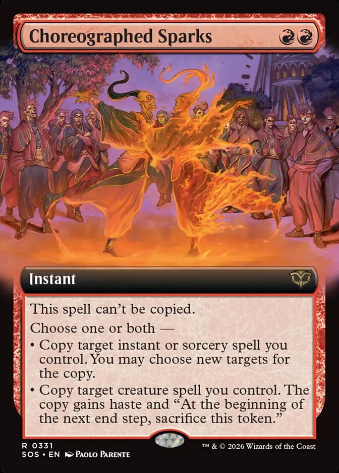 Choreographed Sparks Extended Art Foil