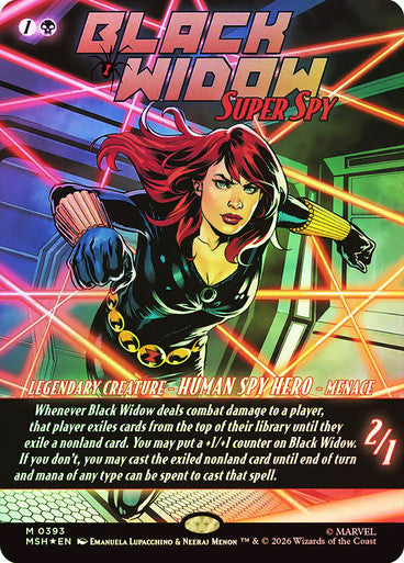 Black Widow, Super Spy Borderless Comic Foil