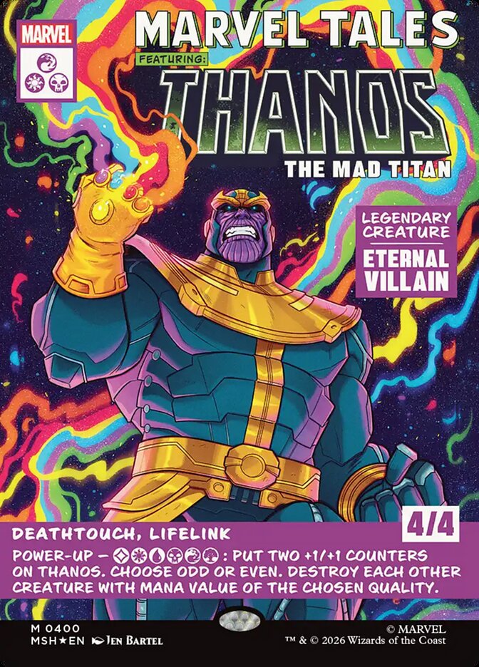 Thanos, the Mad Titan Borderless Comic Foil