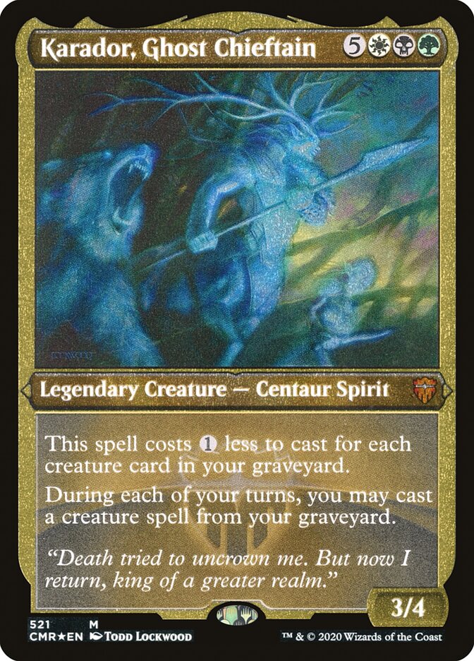 Karador, Ghost Chieftain Etched Foil