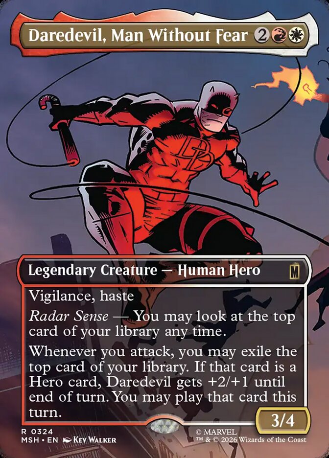 Daredevil, Man Without Fear Borderless Scene Foil