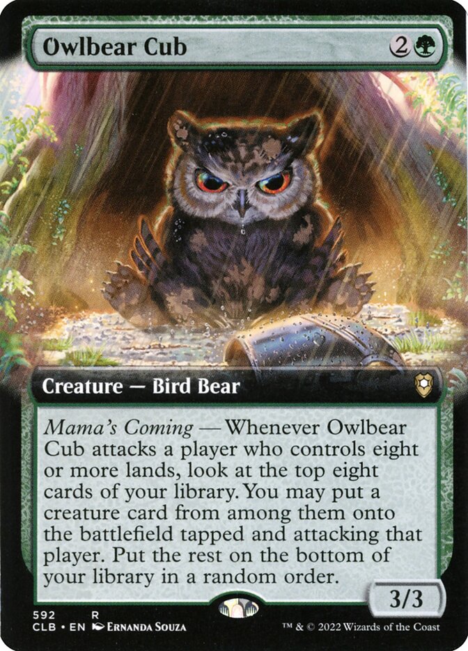 Owlbear Cub Extended Art Foil