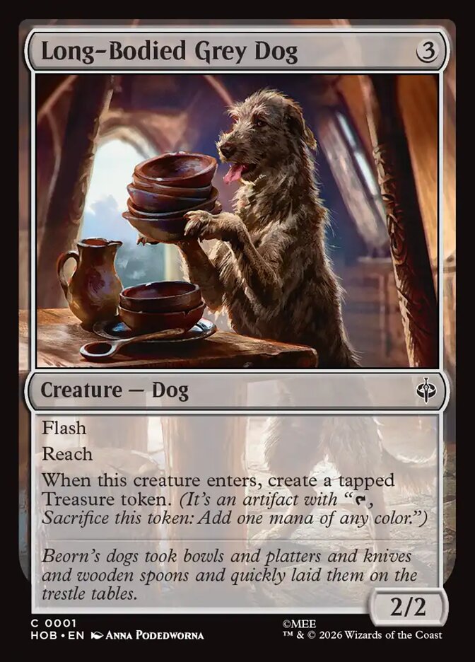 Long-Bodied Grey Dog Foil