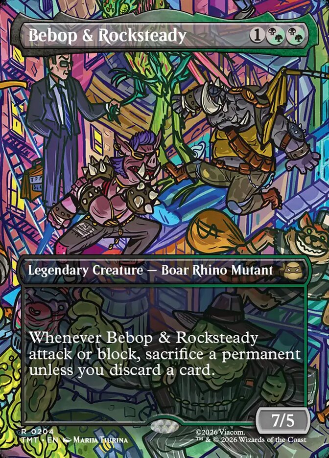 Bebop & Rocksteady Borderless Scene Foil