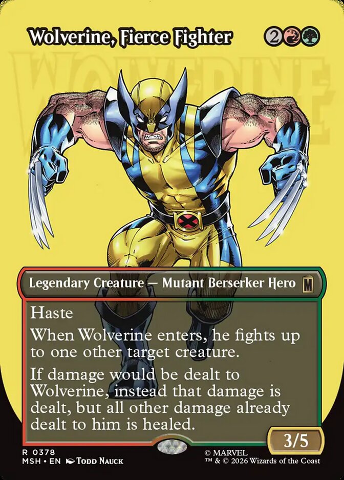 Wolverine, Fierce Fighter Borderless Logo Foil