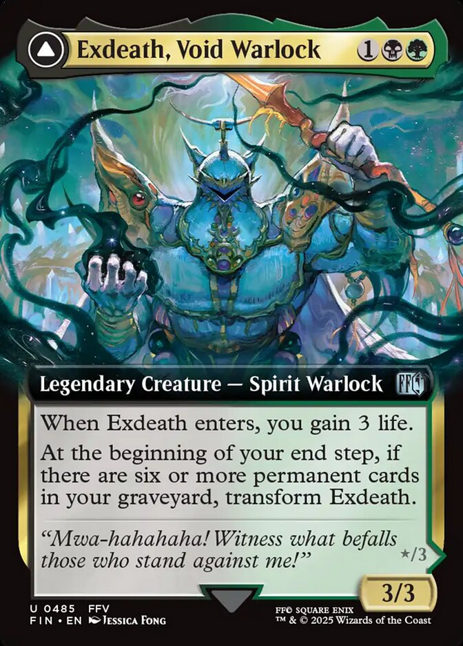 Exdeath, Void Warlock // Neo Exdeath, Dimension's End Extended Art Foil