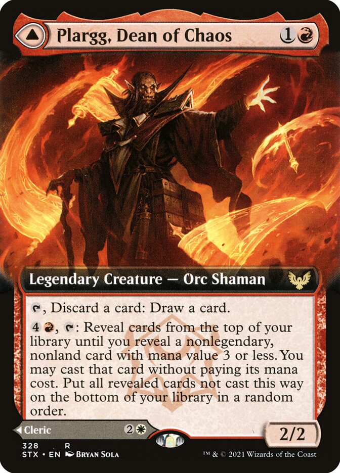 Plargg, Dean of Chaos // Augusta, Dean of Order Extended Art