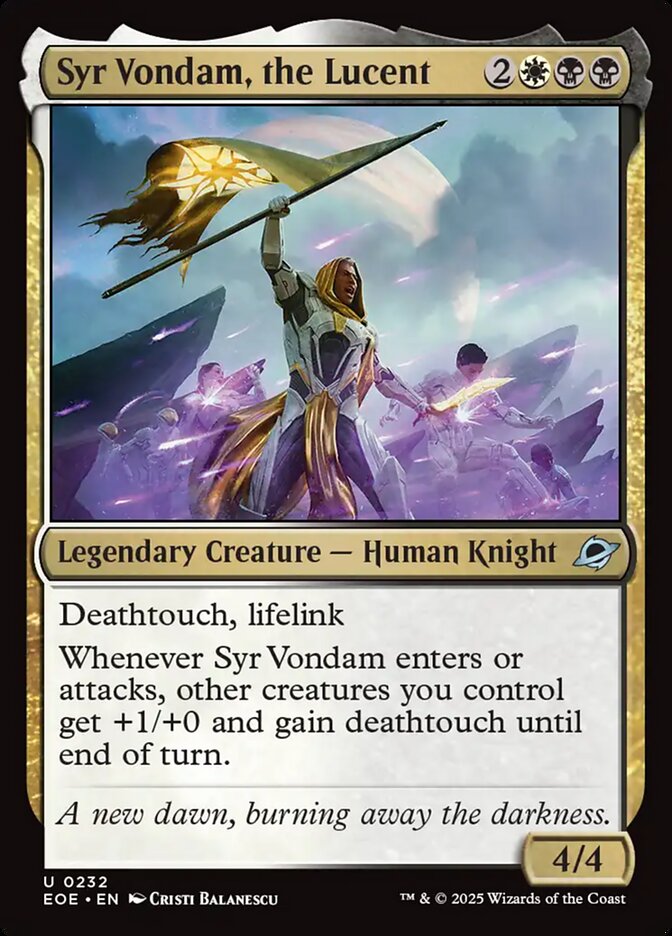 Syr Vondam, the Lucent Foil
