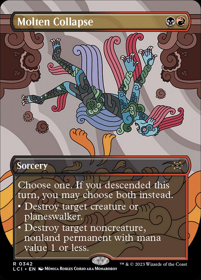 Molten Collapse Borderless Foil