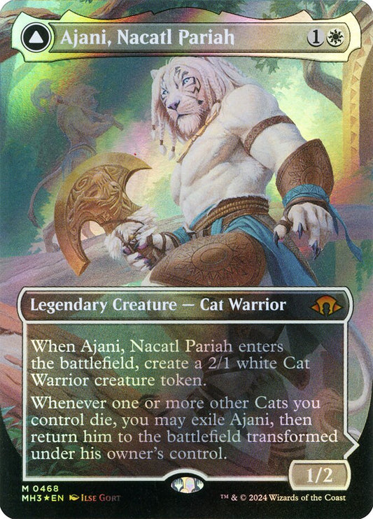 Ajani, Nacatl Pariah // Ajani, Nacatl Avenger Borderless Textured Foil