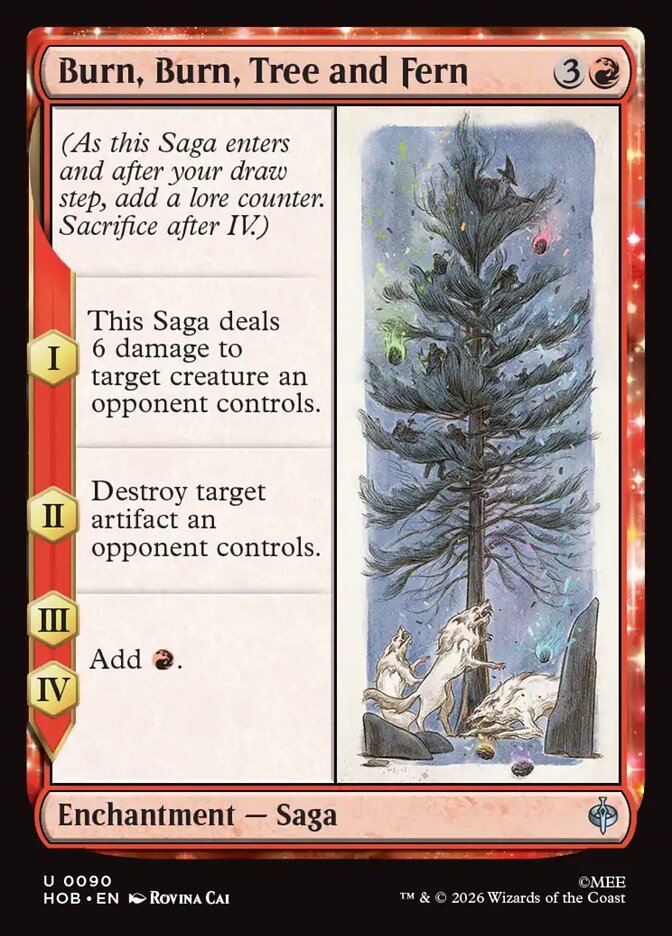 Burn, Burn, Tree and Fern Foil