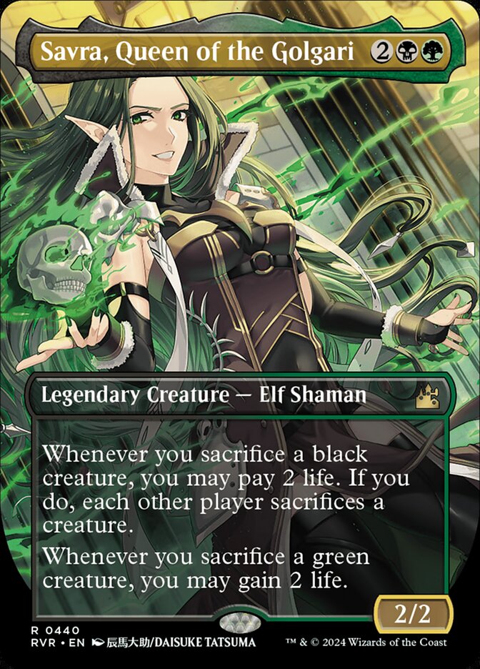 Savra, Queen of the Golgari Borderless Anime