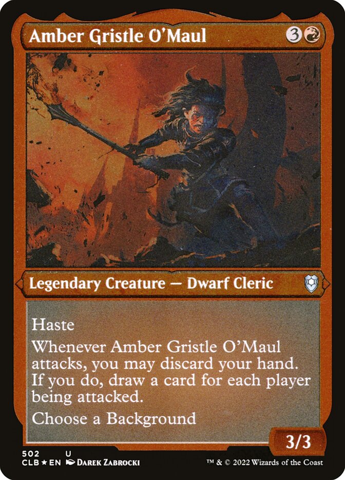 Amber Gristle O'Maul Etched Foil